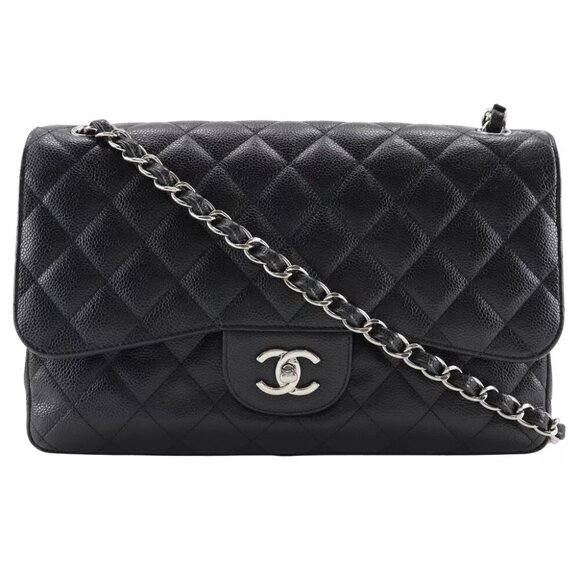 CHANEL Deca Matelasse 30 Shoulder Bag A58600 ChainShoulder Double flap bla... - Picture 1 of 12